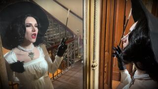 Tall Lady Dimitrescu fucks and sucks cock in this Resident Evil parody