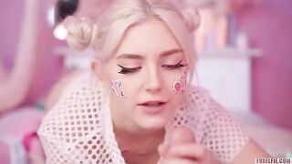 All cute girls like to get cum on their faces, especially the busty ones