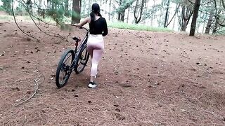 A bike ride turned into a steamy session in the forest with a new friend
