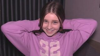 The girl is having fun with her young boyfriend in POV style