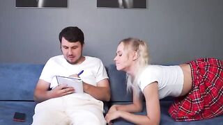 I helped my stepsister with homework, she rewarded me with sex