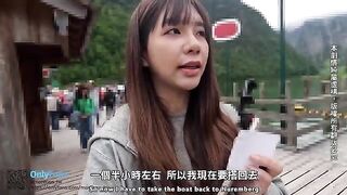 Young reporter tried to fuck sexy girl in Germany, but she refused