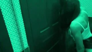 Roommate fucked in the toilet bar, wild stuff!