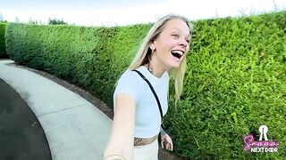 Petite babe SammmNextDoor gets lost in rough, passionate sex