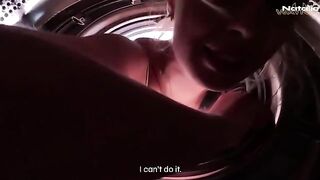 Pervert stepbrother took advantage of the situation with his stuck stepsister