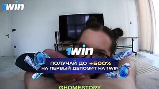 A tattooed girl with glasses passionately sucks a strong dick
