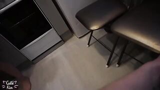 A schoolgirl received a cock in her mouth and got cum on her face
