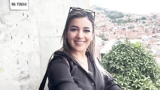 Blonde teen gets fucked outdoors by a random guy on a cable car in Cali
