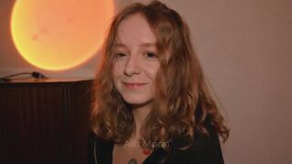A cute girl skillfully holds her guy’s dick and makes him cum