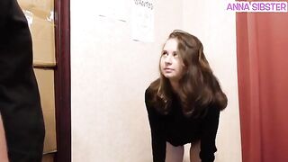 A beautiful thief was caught taking chips and forced to submit in a taboo encounter