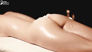 A girl gets a relaxing massage with a happy ending at the spa, featuring an intense creampie