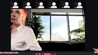 A girl with glasses gets fucked hard by her boyfriend on Zoom call