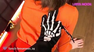 White Mask fucked nerdy girl Velma in a steamy Halloween cosplay parody