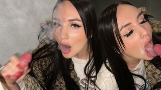 A girl has a blowjob in public and she cheats her boyfriend