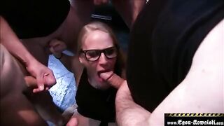 Bukkake with an amateur guy and Lara Cumkitten’s juicy ass