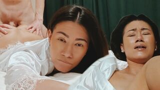 Asian stepmom is too tired, needs some help to relax