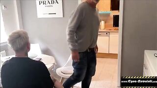 The husband did not notice when his wife was fucked right in front of her