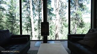 A sexy woman lives in the woods and enjoys some private time