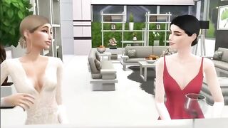 Hailey gets caught cheating with Selena Gomez in a steamy Sims 4 scene