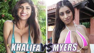 The best busty battles of all time, featuring Mia Khalifa and Violet Myers!