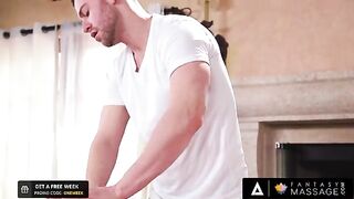 Elena Koshka gets rubbed by her BF’s masseur friend