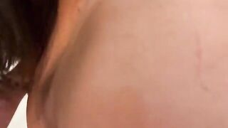 A spicy brunette PAWG is getting fucked by her stepbrother in the kitchen