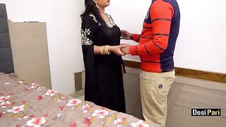 Desi Pari gets fucked by step-cousin step-brother with dirty Hindi talk, showcasing her seductive skills
