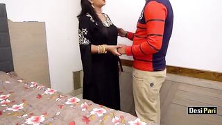 Desi Pari gets fucked by step-cousin step-brother with dirty Hindi talk, showcasing her seductive skills