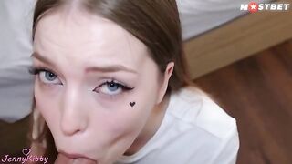 The cute delivery girl gets fucked by a random stranger