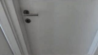 The condom broke inside the neighbor's wet pussy