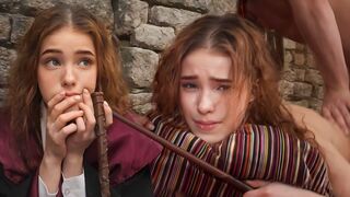 Hermione Granger accidentally unleashes a spell causing her to get fucked hard