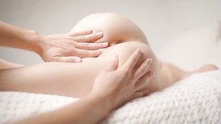 Massage with gentle fingering for a relaxing pleasure