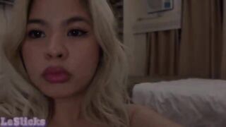 A hot babe got horny after shooting and got fucked hard