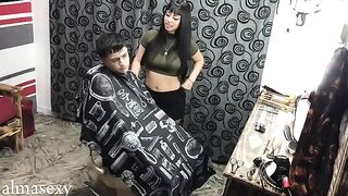 An Argentine beauty gets fucked in a barbershop - Almasexy