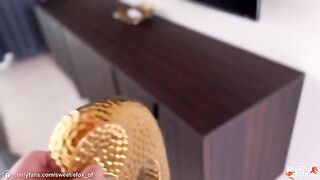 Appetizing beauties have sex training on a luxurious villa