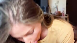 Amateur couple making love, young guy filming with his camera
