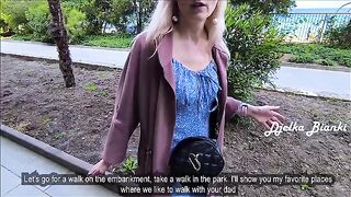 A stepmom forced her stepson to go out and have sex with her in public