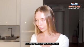 My pervert dad doesn't let me have sex, so my hot tutor helps me out