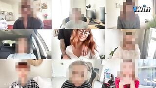 Redhead babe fucked on a zoom call, cum inside her pussy