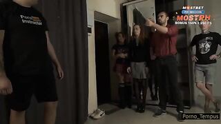 A gangbang with Russian schoolgirls, a wild party at the school