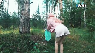 A forester's cock is the only thing that helped a lost girl in the forest