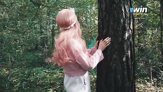 A forester's cock is the only thing that helped a lost girl in the forest