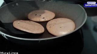 A delicious breakfast of pancakes and a good fuck is the best