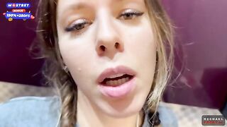 Flatmate-girl doesn't mind periodic sex in the kitchen and getting cum on her pigtails
