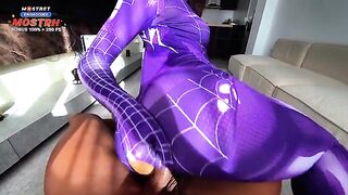Mary J steals Miles Morales' powers and gets creampied