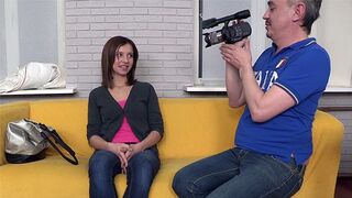 Brunette teen gets fucked on her casting day