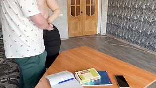 Hot MILF teacher gives a lesson with her big boobs