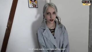 A random girl scared me, but it turned out to be a nymphomaniac who fucked me well