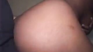 Real black guys fuck a girl with big natural tits