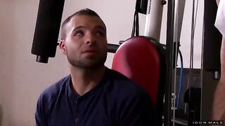 Dude gets his ass vacuumed by a machine in an intense frot scene